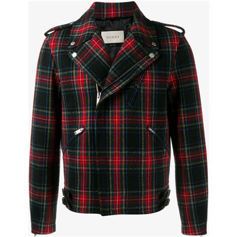 gucci tartan biker jacket|gucci motorcycle jacket.